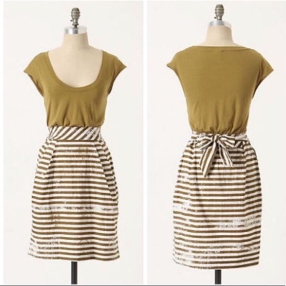Anthropologie Dresses & Skirts - Anthropologie Little Yellow Button Eraser dress XS
